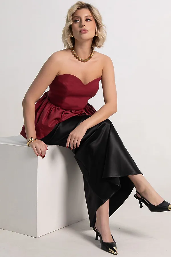 Корсет Эпатаж LADY TAIGA, вишневый - фото 2