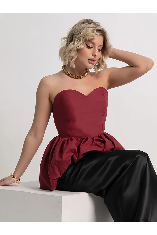 Корсет Эпатаж LADY TAIGA, вишневый - фото 2