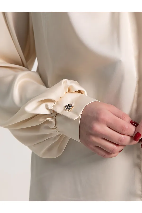 Блуза Элеонора LADY TAIGA, жемчуг - фото 2