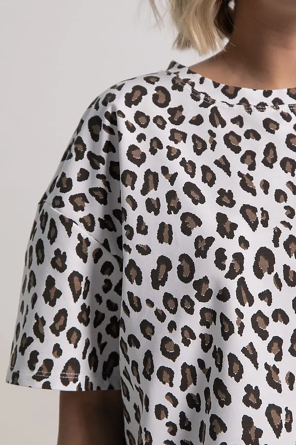 Футболка Ия LADY TAIGA, белая/лео - фото 2