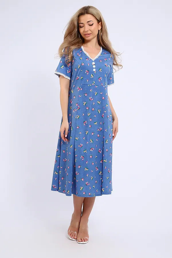 Платье 057 НАТАЛИ, голубой - фото 2