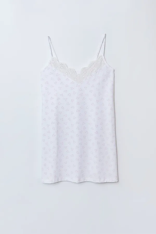 Сорочка ночная женская MARK FORMELLE, сердечки на белом - фото 2