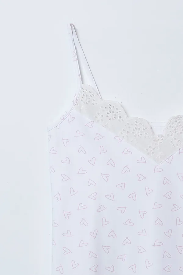 Сорочка ночная женская MARK FORMELLE, сердечки на белом - фото 2