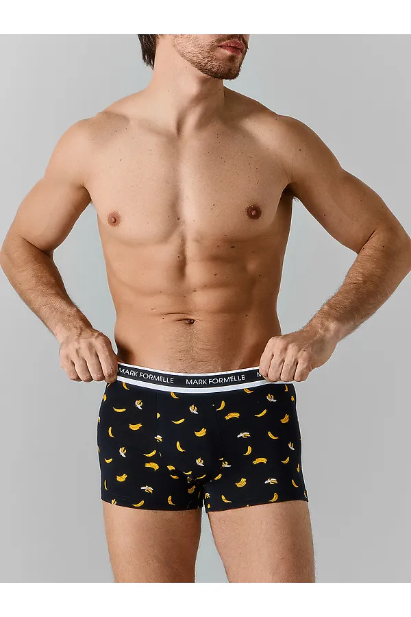 Трусы мужские MARK FORMELLE, бананы на черном 1 - фото 2