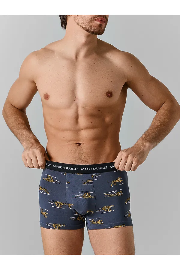 Трусы мужские MARK FORMELLE, тигры на графите - фото 2