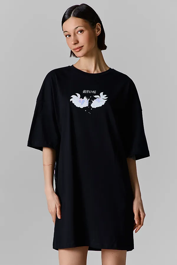 Туника женская MARK FORMELLE, черный +печать7 - фото 2