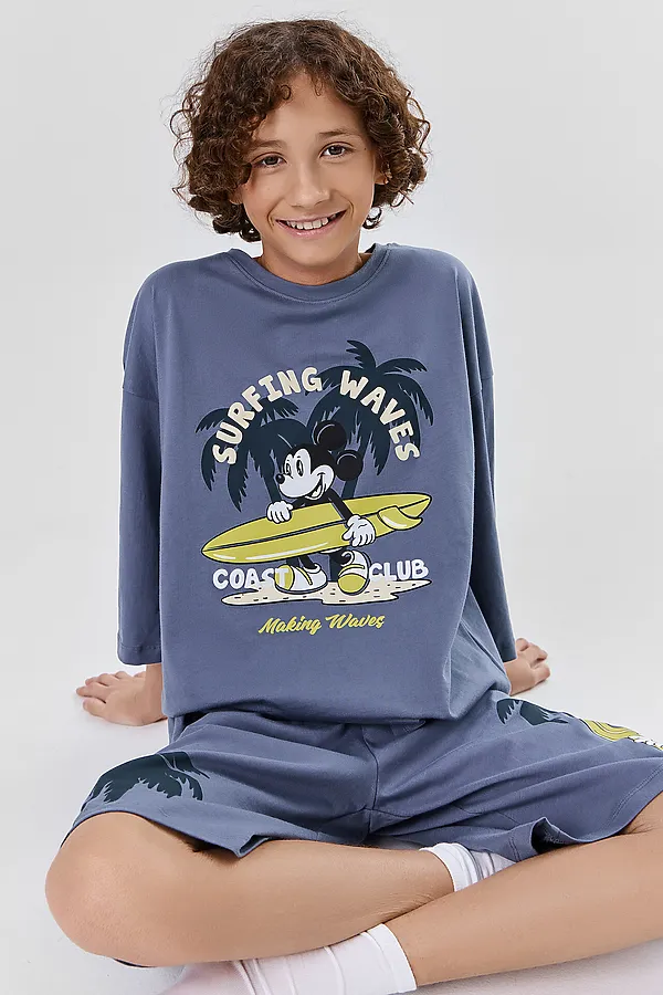 Комплект для мальчиков (джемпер, шорты) MARK FORMELLE, темное небо +печать - фото 2