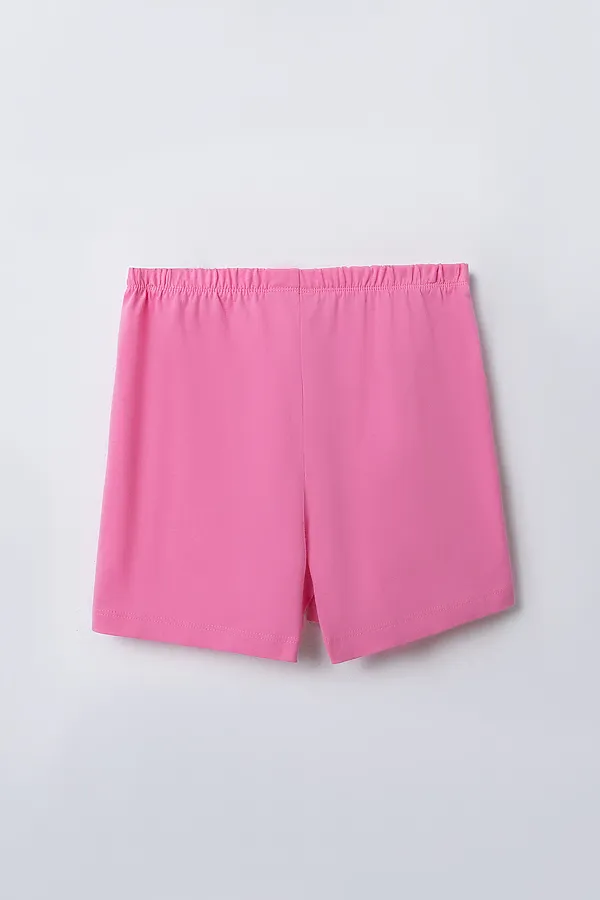 Комплект для девочек (футболка, шорты) MARK FORMELLE, белый +розовое саше +печать - фото 2