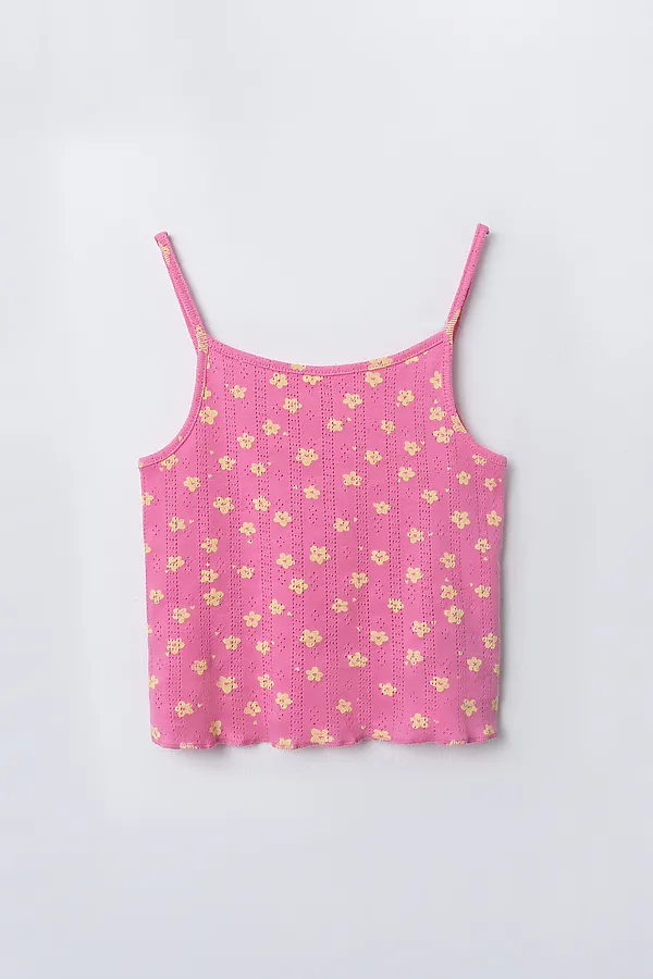 Комплект для девочек (топ, шорты) MARK FORMELLE, цветочки на розовом - фото 2