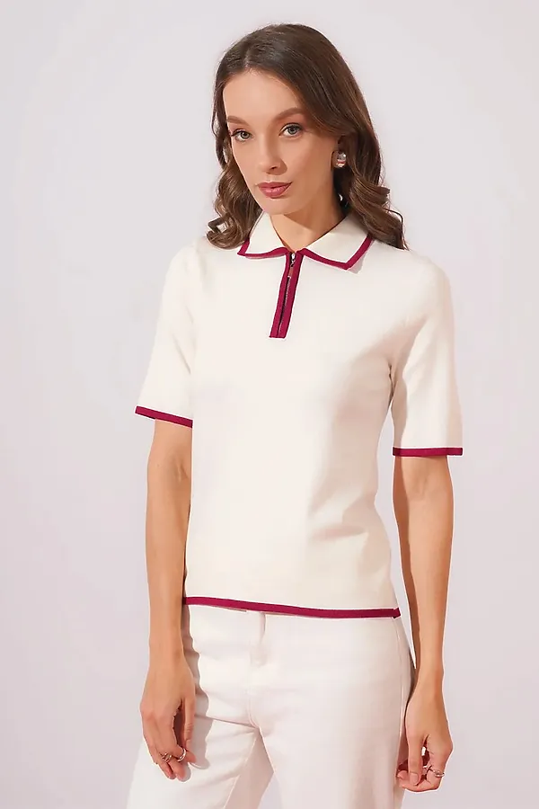 Вязанный джемпер CLEVER, молочный - фото 2