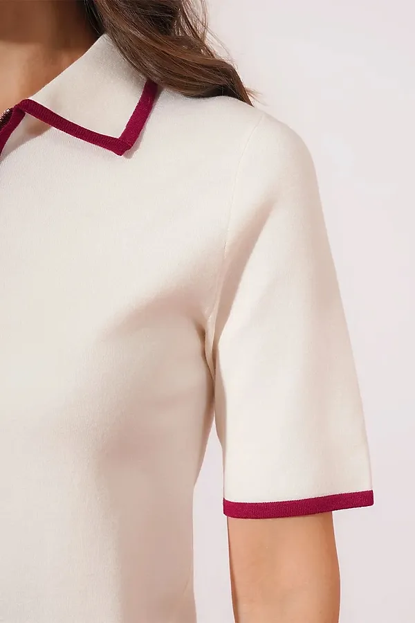 Вязанный джемпер CLEVER, молочный - фото 2