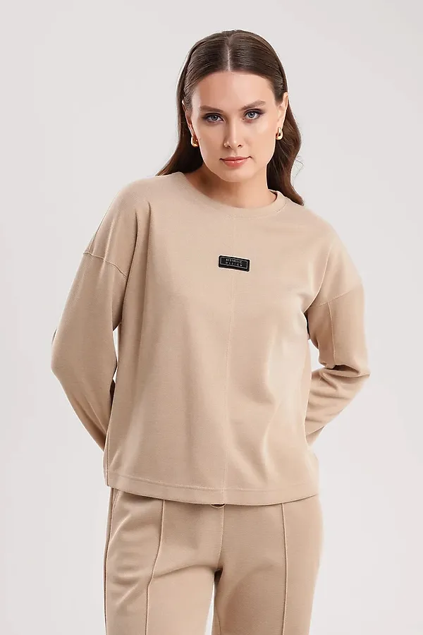 Джемпер CLEVER, бежевый/св.коричневый - фото 2