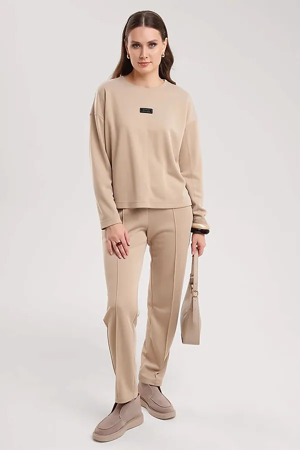 Джемпер CLEVER, бежевый/св.коричневый - фото 2