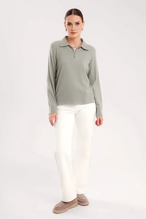 Джемпер CLEVER, св.хаки - фото 2