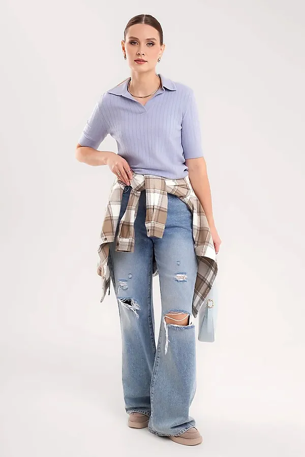 Джемпер CLEVER, т.голубой - фото 2