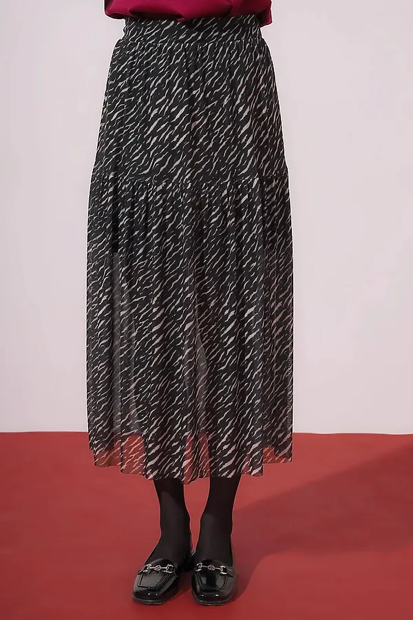 Юбка CLEVER, чёрный/св.бежевый - фото 2