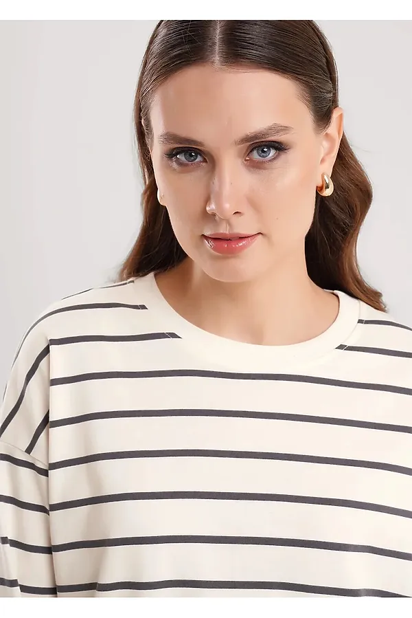 Джемпер CLEVER, молочный/т.серый - фото 2