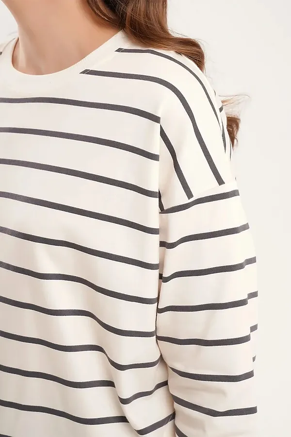 Джемпер CLEVER, молочный/т.серый - фото 2