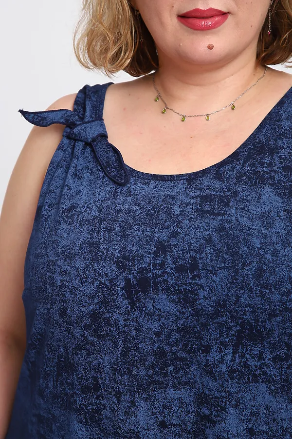 Сарафан летний длинный 002 НАТАЛИ, варенка синяя - фото 2