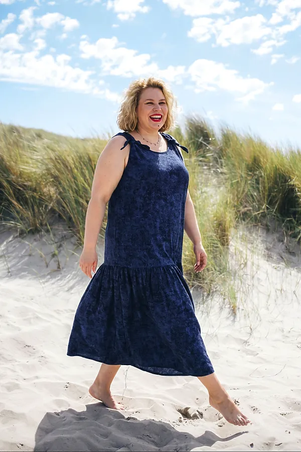 Сарафан летний длинный 002 НАТАЛИ, варенка синяя - фото 2