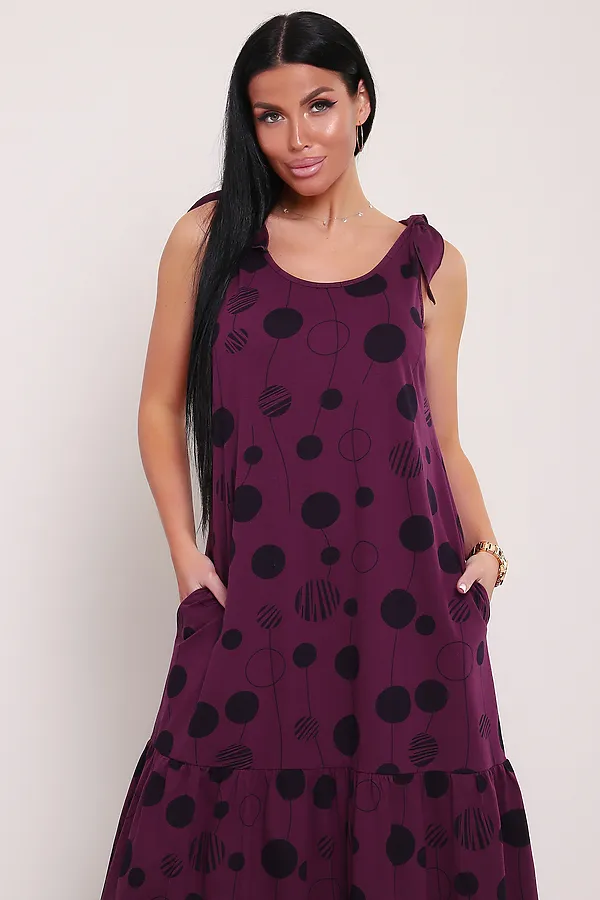 Сарафан летний длинный 002 НАТАЛИ, фиолетовый - фото 2