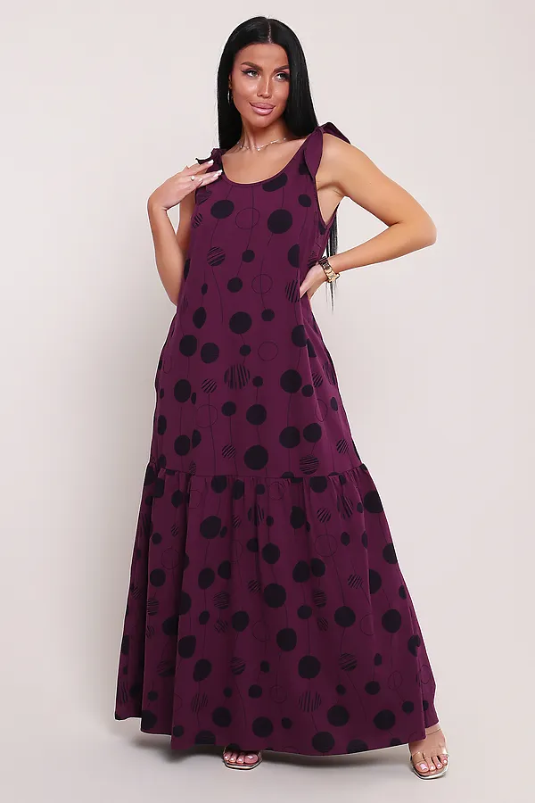 Сарафан летний длинный 002 НАТАЛИ, фиолетовый - фото 2