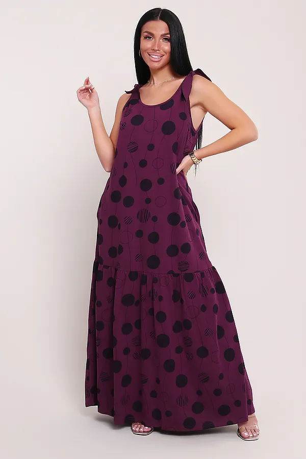 Сарафан летний длинный 002 НАТАЛИ, фиолетовый - фото 2