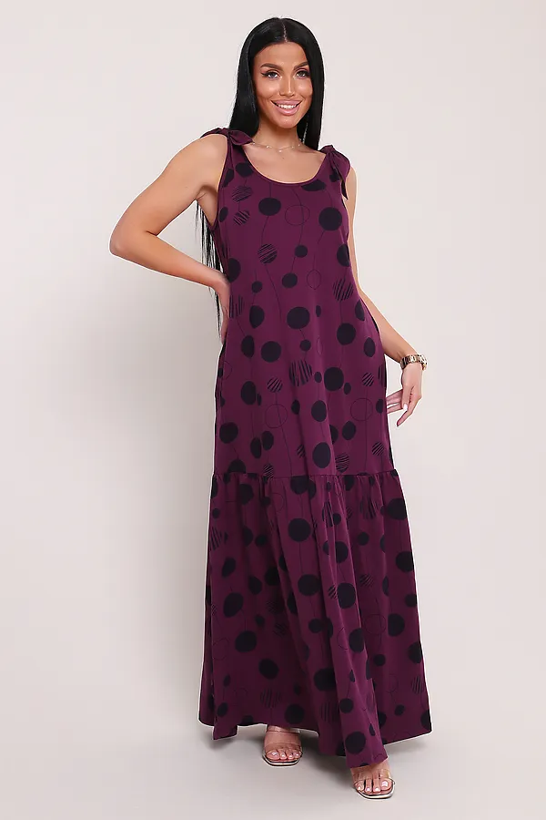 Сарафан летний длинный 002 НАТАЛИ, фиолетовый - фото 2