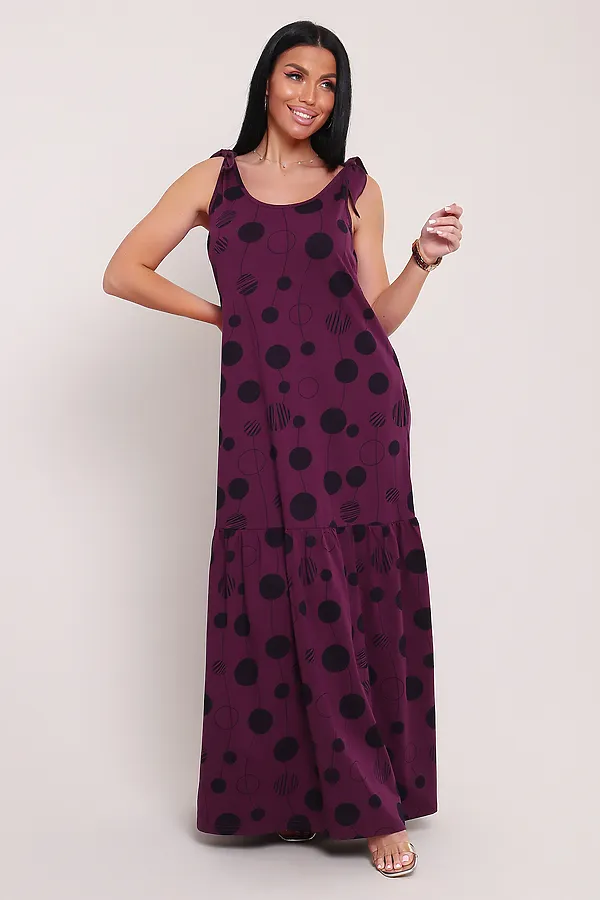 Сарафан летний длинный 002 НАТАЛИ, фиолетовый - фото 2