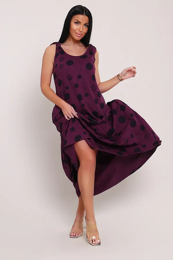 Сарафан летний длинный 002 НАТАЛИ, фиолетовый - фото 2