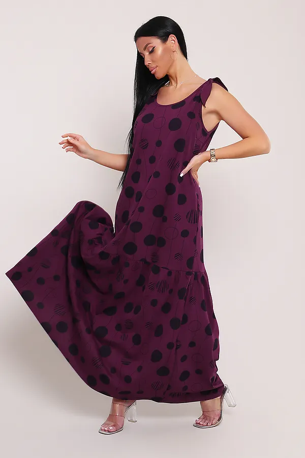 Сарафан летний длинный 002 НАТАЛИ, фиолетовый - фото 2