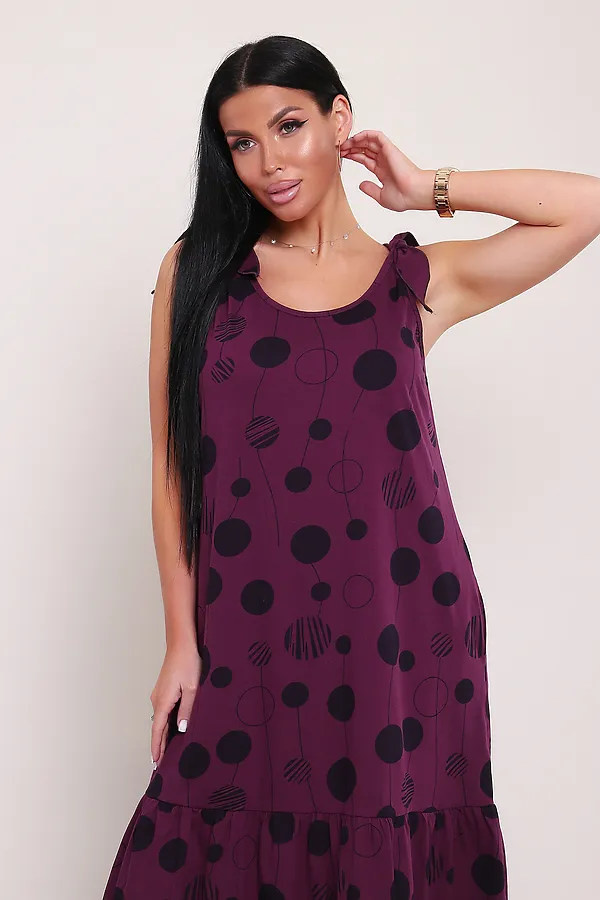 Сарафан летний длинный 002 НАТАЛИ, фиолетовый - фото 2
