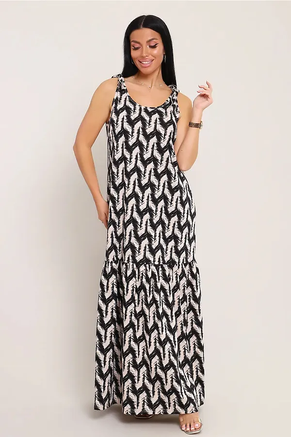 Сарафан летний длинный 002 НАТАЛИ, капучино - фото 2