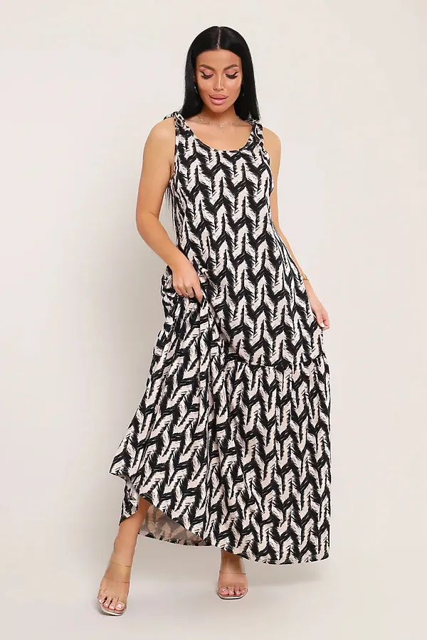 Сарафан летний длинный 002 НАТАЛИ, капучино - фото 2