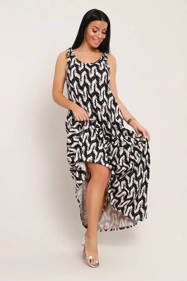 Сарафан летний длинный 002 НАТАЛИ, капучино - фото 2