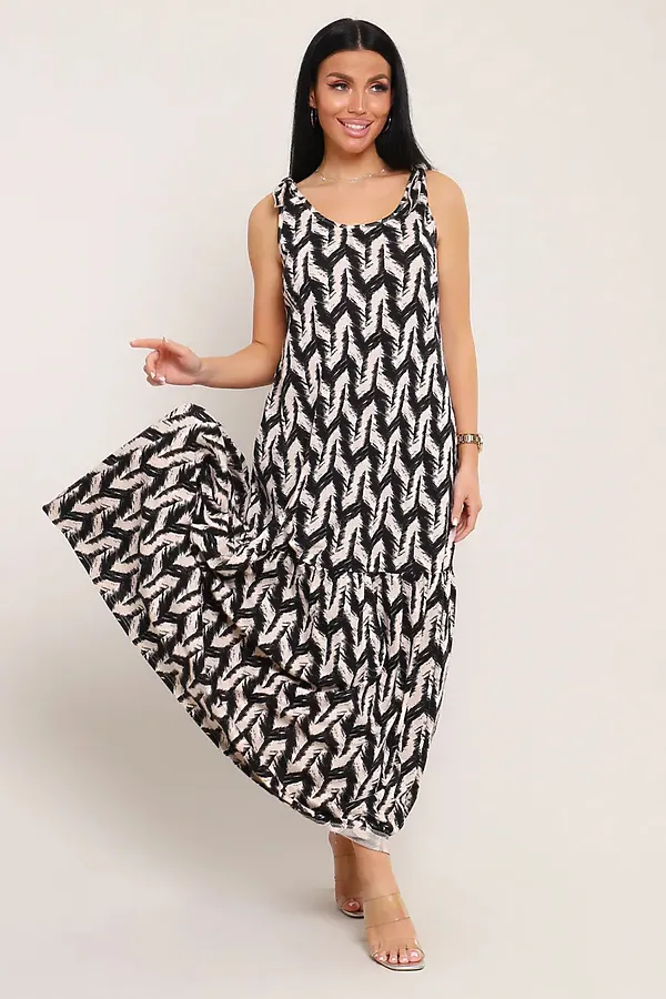 Сарафан летний длинный 002 НАТАЛИ, капучино - фото 2