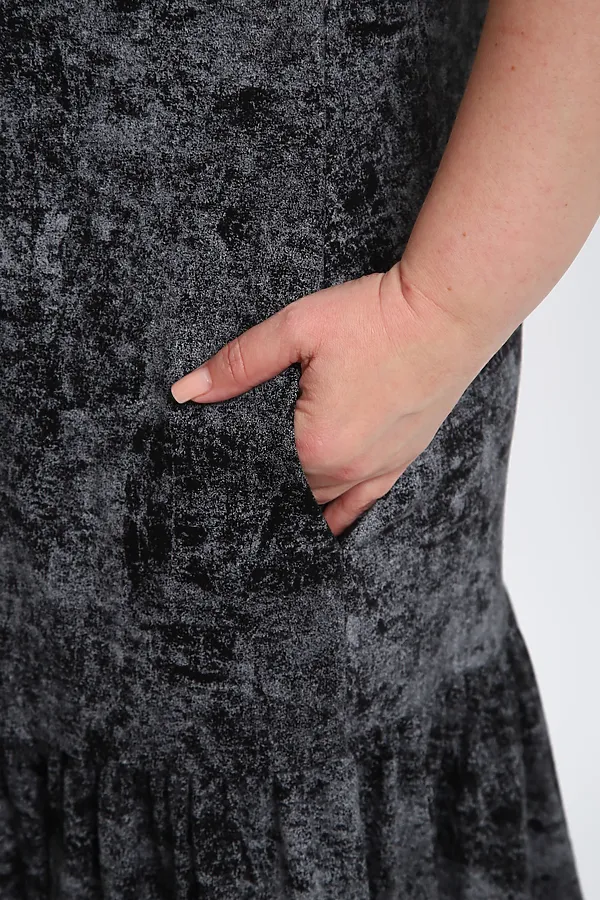 Сарафан летний длинный 002 НАТАЛИ, варенка черная - фото 2