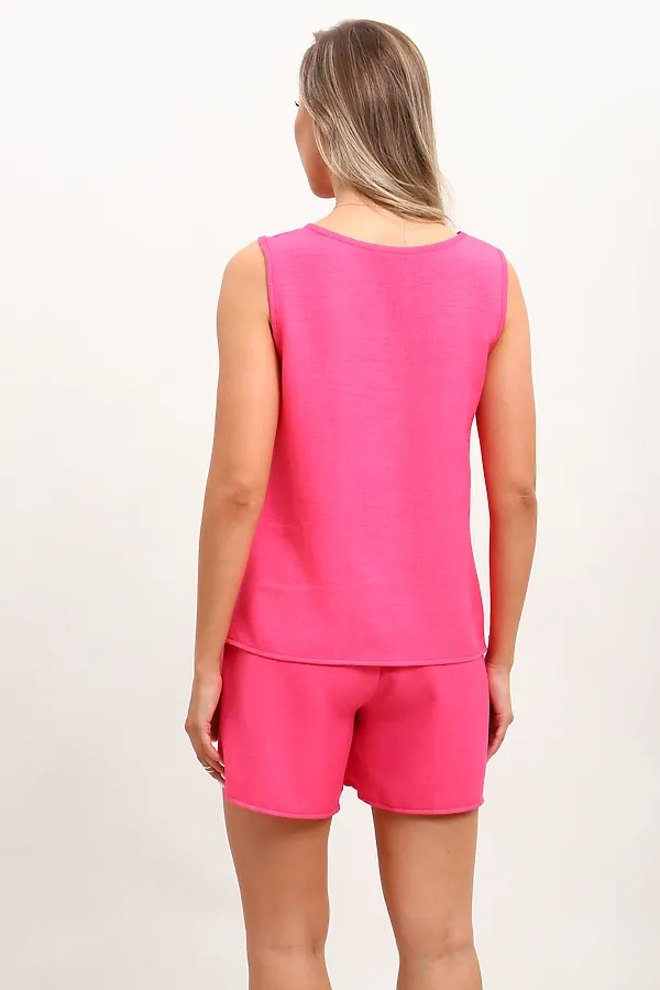 Костюм с шортами КЖ-001 НАТАЛИ, малиновый - фото 2
