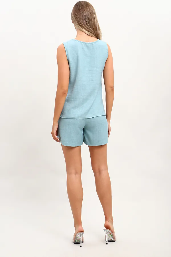 Костюм с шортами КЖ-001 НАТАЛИ, ментоловый - фото 2