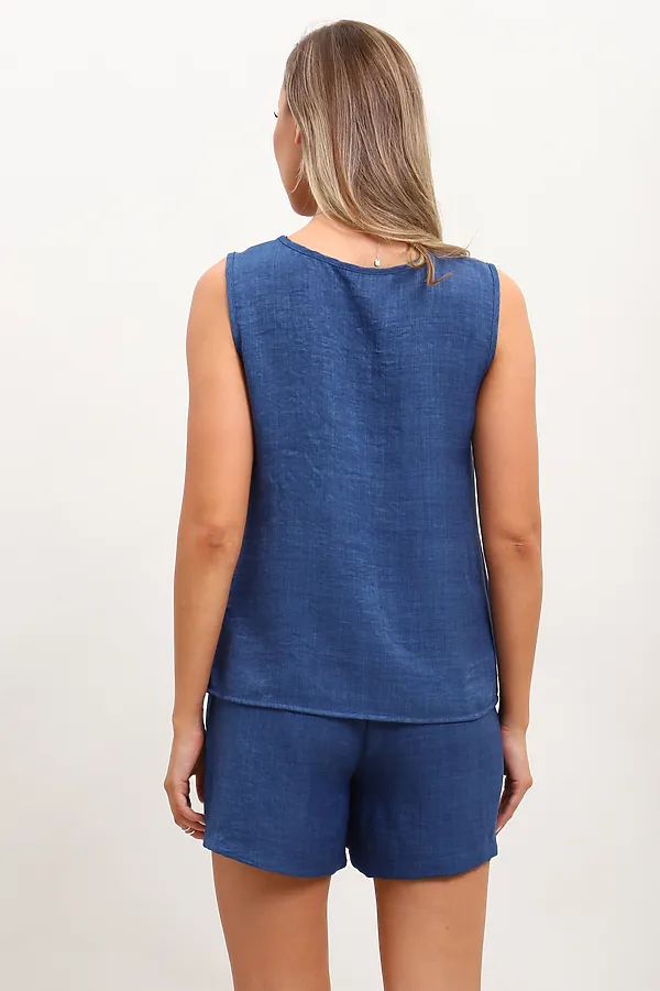 Костюм с шортами КЖ-001 НАТАЛИ, джинсовый - фото 2