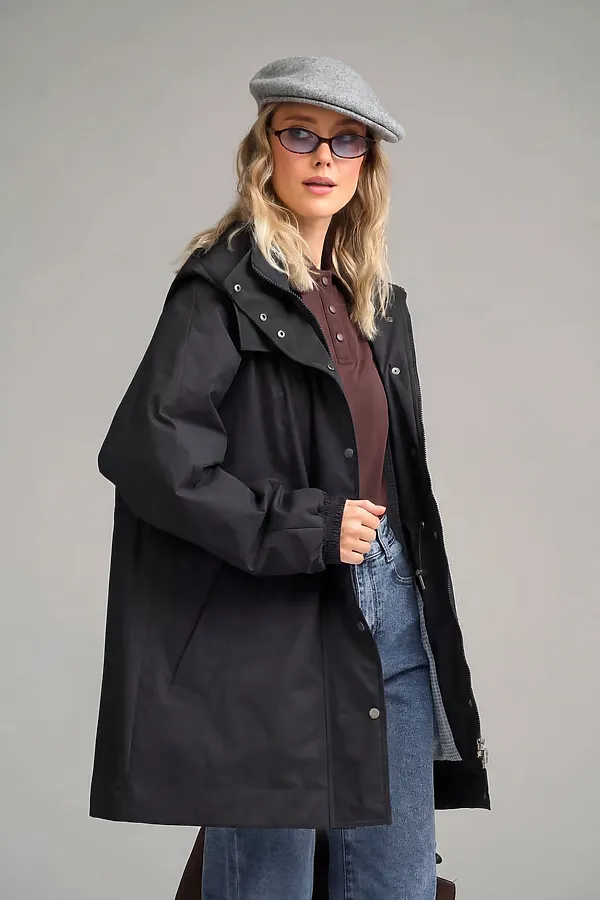 Плащ женский HOOPS, черный - фото 2