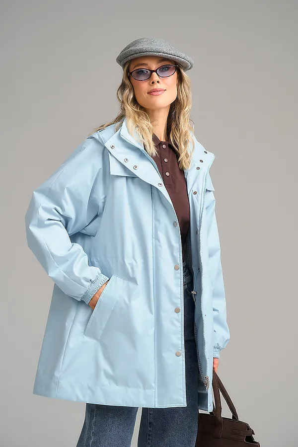 Плащ женский HOOPS, голубой - фото 2