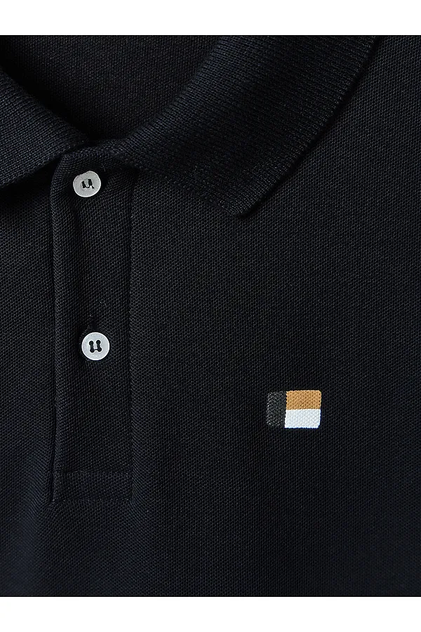 Поло мужское MARK FORMELLE, черный +печать - фото 2