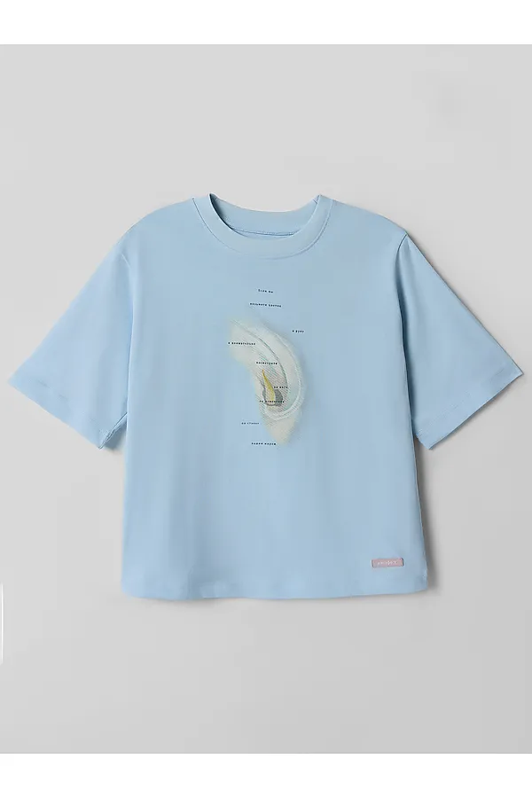 Футболка женская MARK FORMELLE, кристалл +печать - фото 2