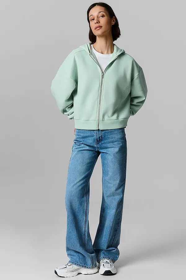 Толстовка женская MARK FORMELLE, н.зеленый +печать - фото 2