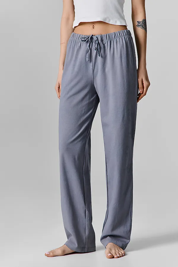 Брюки MARK FORMELLE, цветы на сизом - фото 2