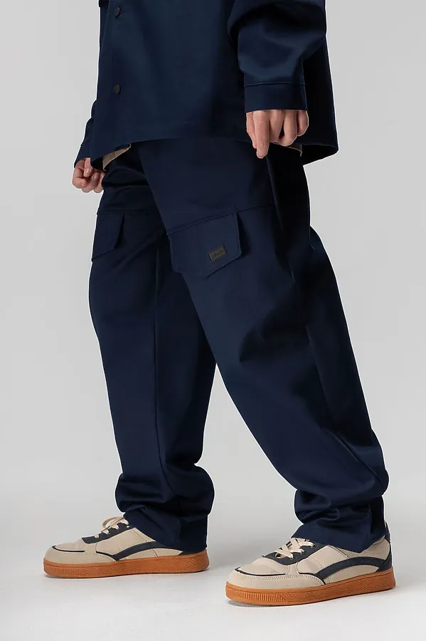 Костюм из ткани саржевого переплетения BODO, темно-синий - фото 2