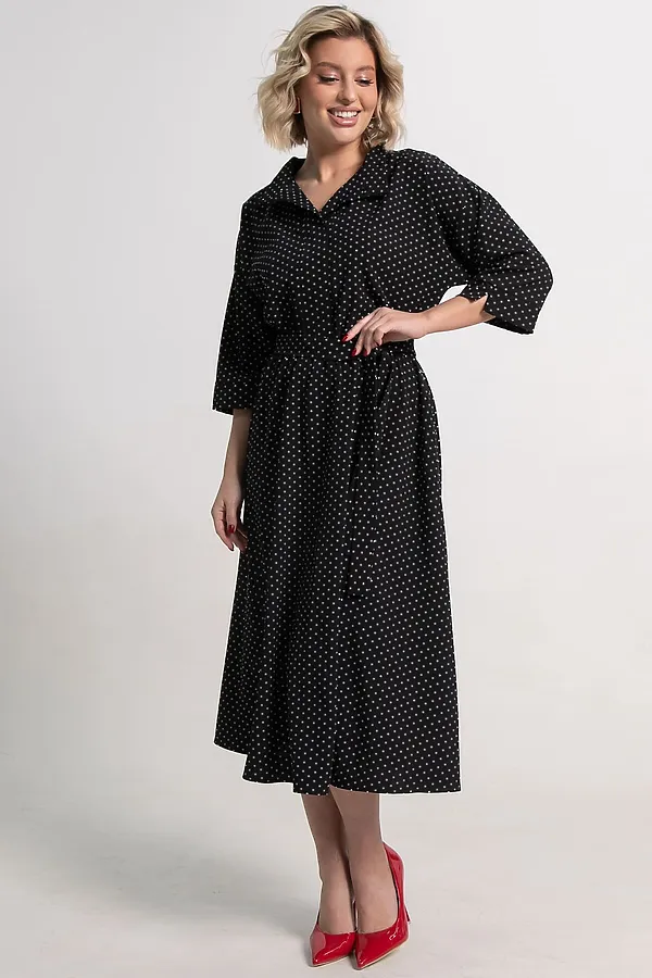 Платье Доминанта НЬЮ LADY TAIGA, черное/горох - фото 2