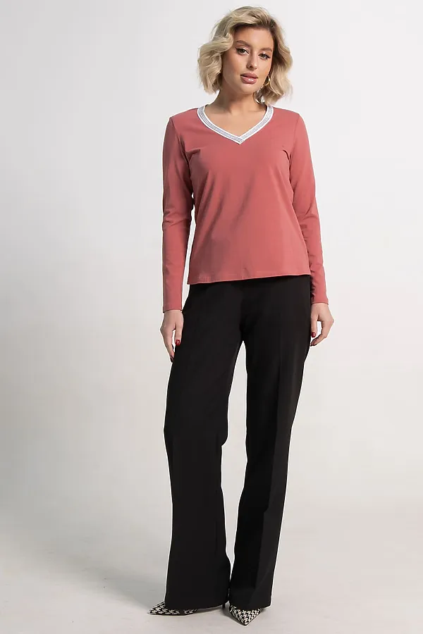 Блуза с кантом Либерти LADY TAIGA, терракотовая - фото 2