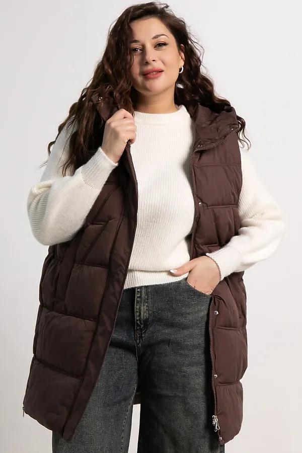 Жилет утепленный Вега LADY TAIGA, горький шоколад - фото 2